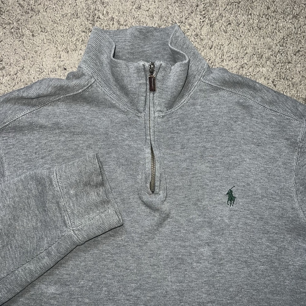 Polo by Ralph Lauren Gray Quarter-Zip Sweatshirt